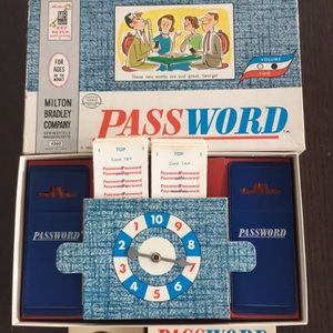 Vintage 1962 Password game